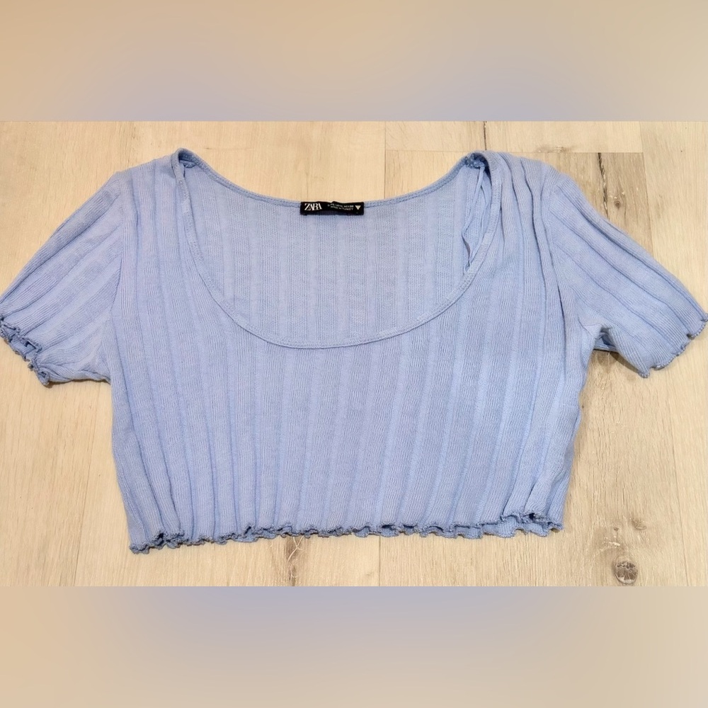 Zara Blue Crop Top